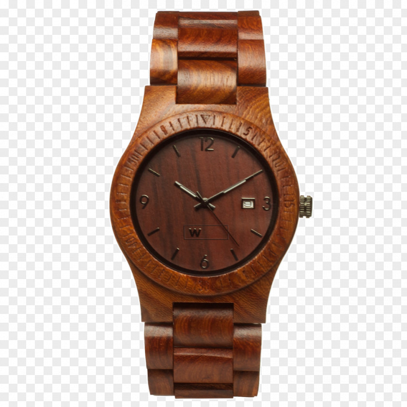 Madeira Watch Wood Quartz Clock Movement PNG