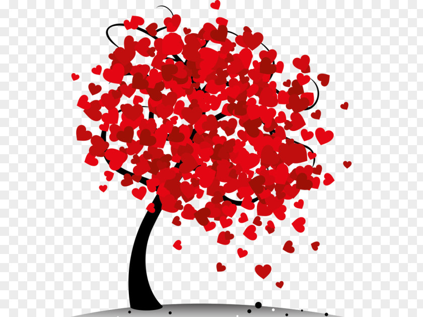 Valentine's Day Christmas Tree Heart Clip Art PNG