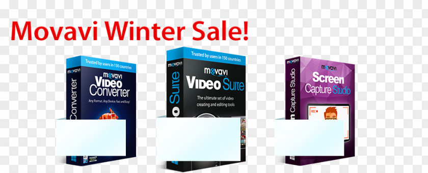 Winter Sale Display Advertising Brand Movavi Video Converter PNG