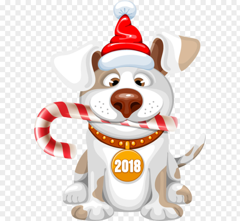 2018 Adorable Dogs Dog New Year Christmas Clip Art PNG