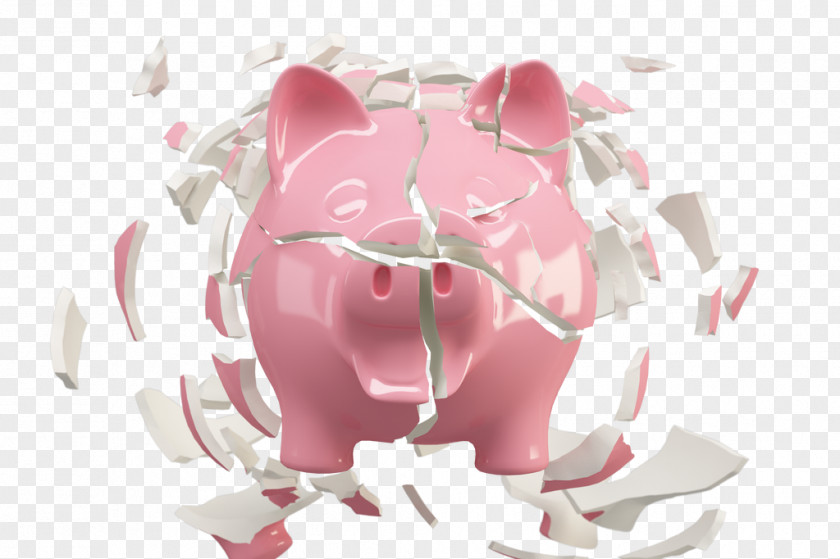 Crash Piggy Bank Saving Money Finance PNG