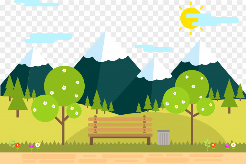 Park Corner Vector Euclidean PNG