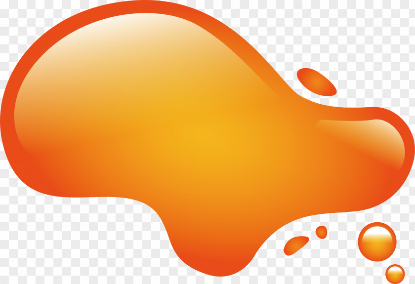 Orange Water Droplets Bubble Drop PNG