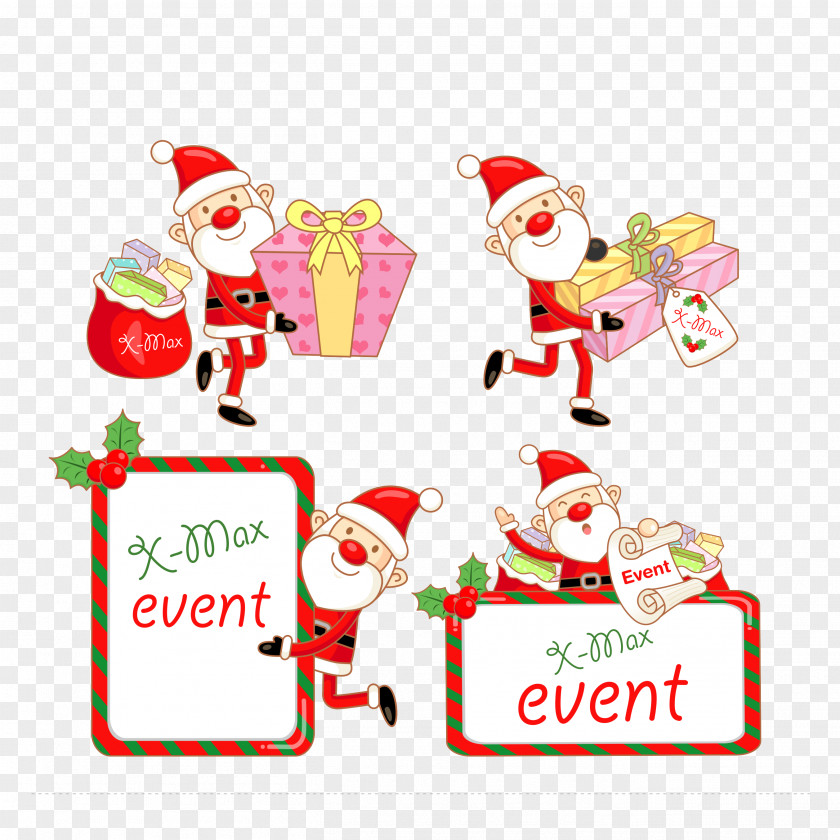 Santa Claus Vector Christmas Clip Art PNG