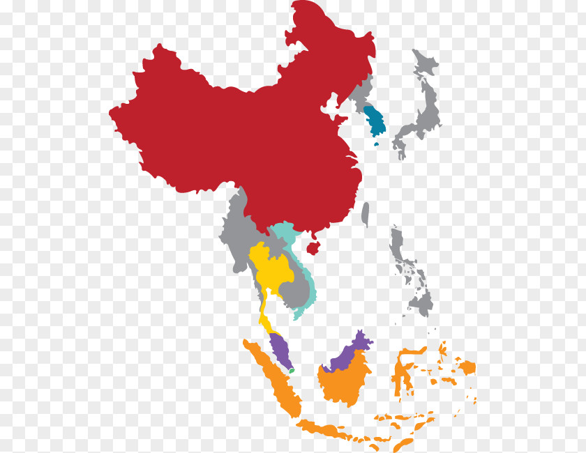 Asia World Map Image PNG