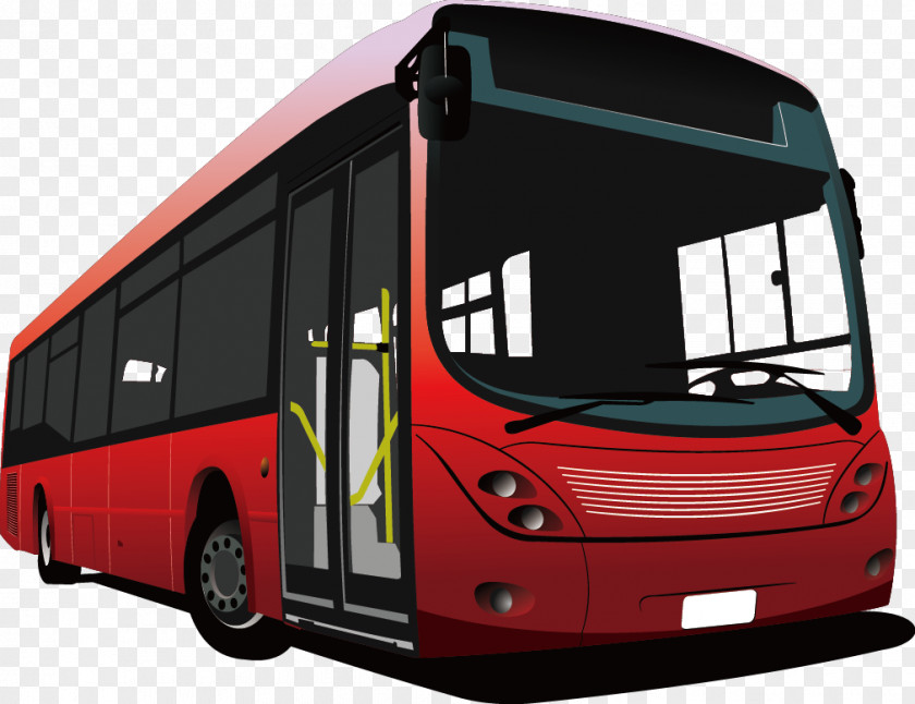 Cartoon Traffic Red Bus Transit Royalty-free Illustration PNG