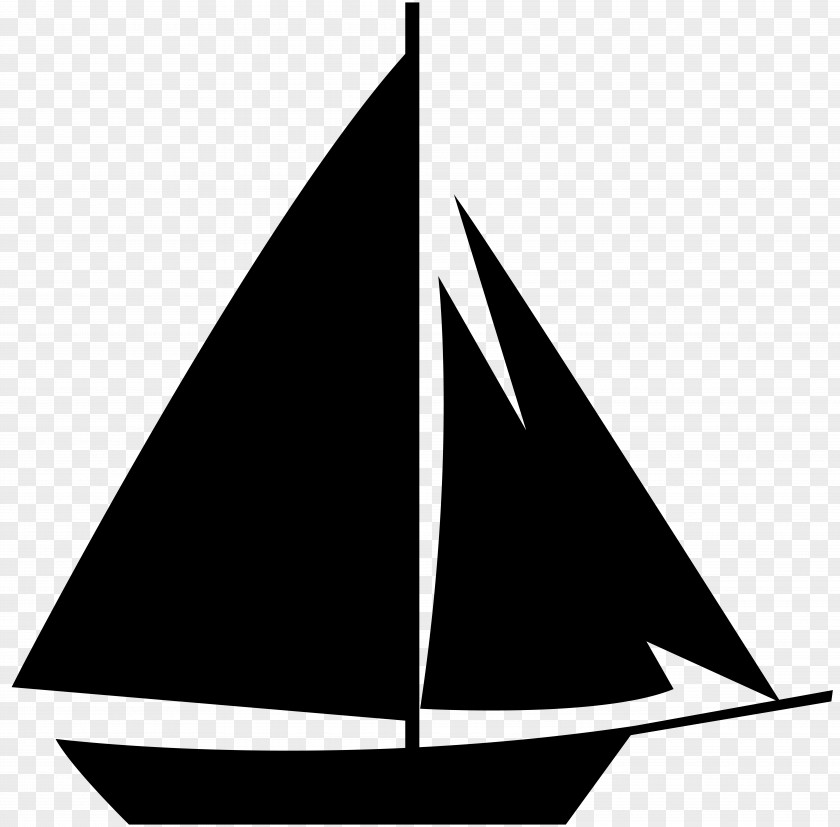 Sailboat Silhouette Clip Art PNG