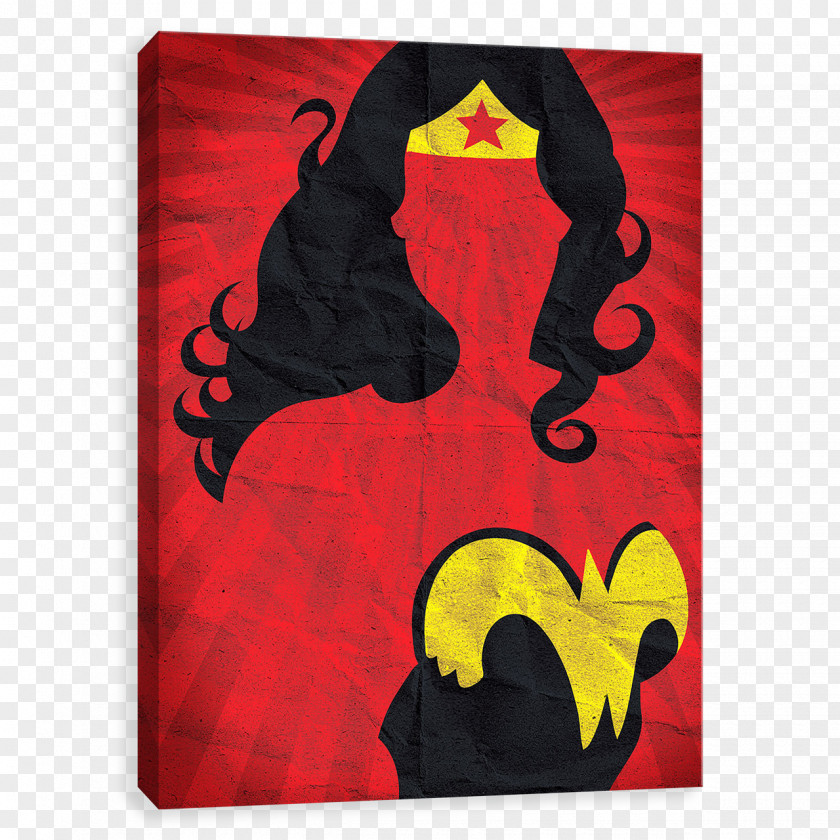 Wonder Woman Batman Silhouette Art Painting PNG