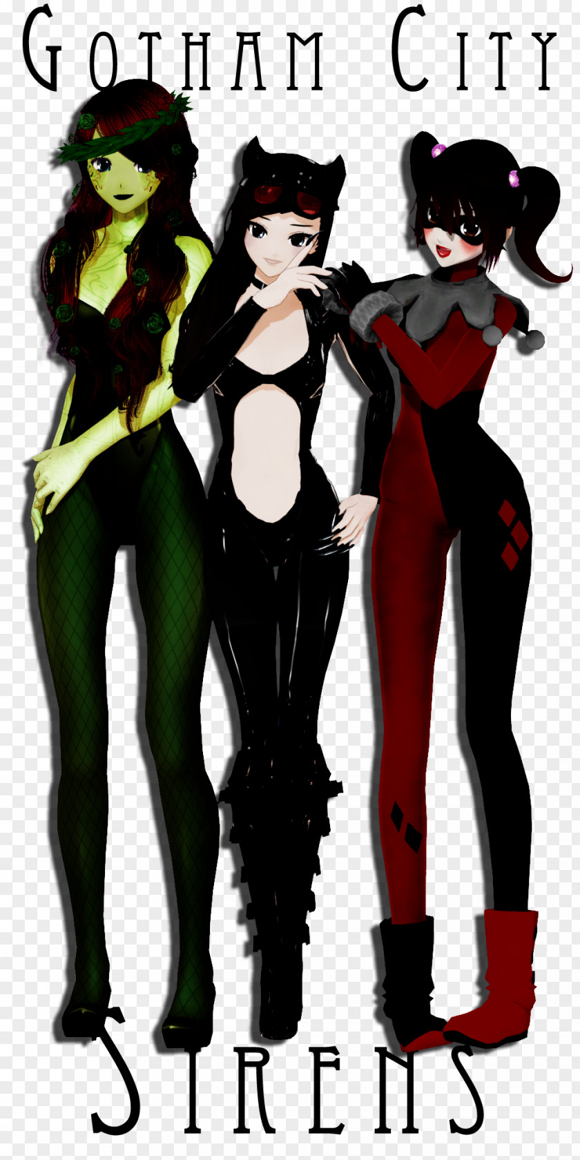 Batman Catwoman Harley Quinn Zatanna Batgirl PNG