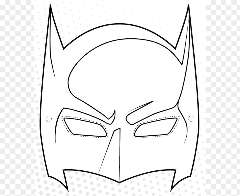 Batman Symbol Printable Mask Coloring Book Drawing Superhero PNG