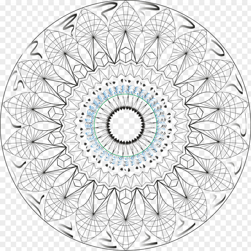Mandala Circle Line Pattern PNG