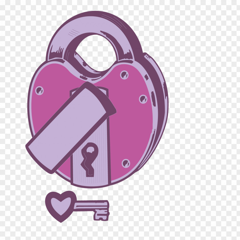 Purple To Lock Padlock PNG