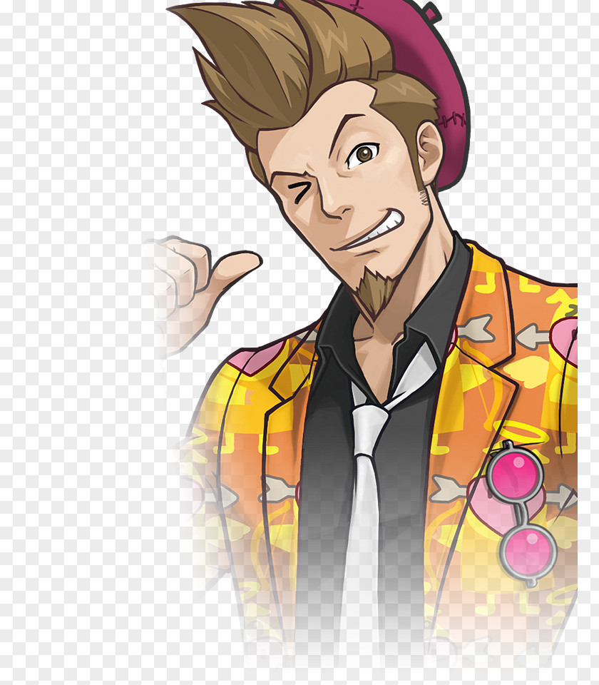 Style Headgear Ace Attorney Investigations Miles Edgeworth Cartoon PNG