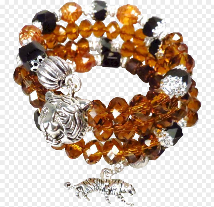 Amber Bead Bracelet PNG