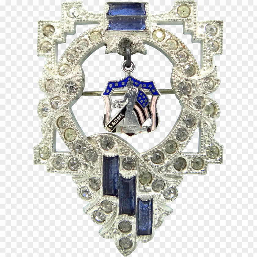 Art Deco Jewellery Silver Gemstone Bling-bling Brooch PNG