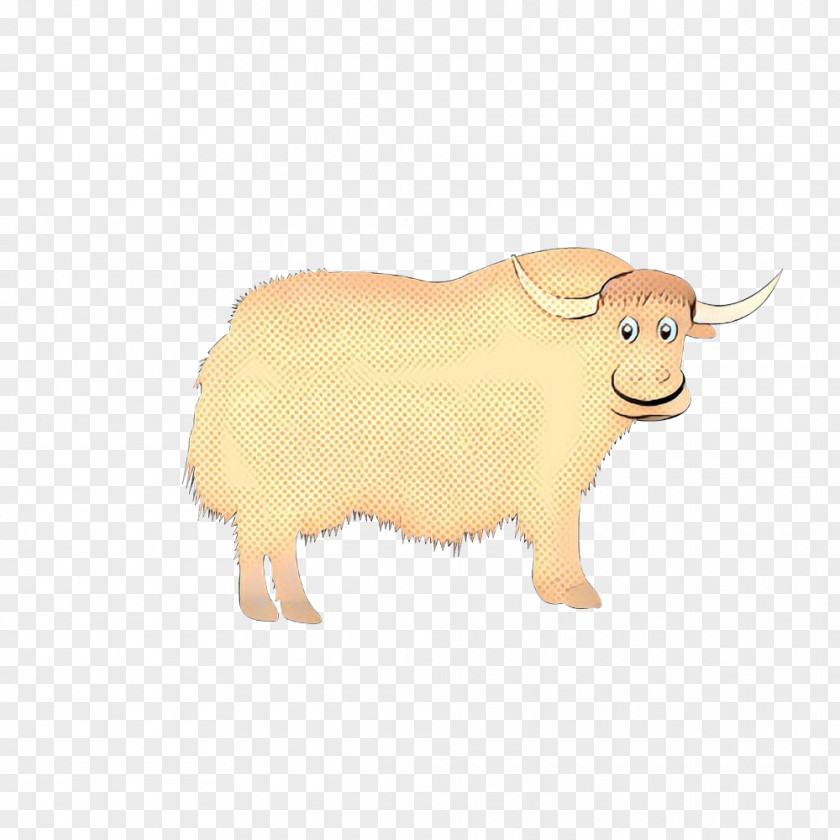 Bison Working Animal Vintage Background PNG