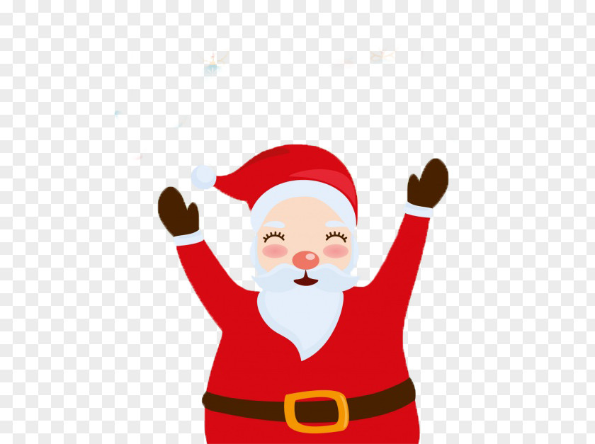 Cute Santa Claus Vector New Year Christmas Wish PNG