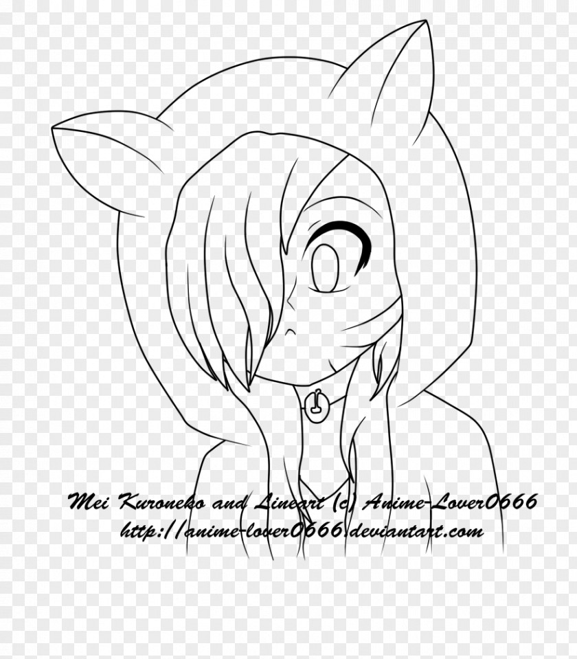 Kuroneko Snout Line Art Drawing /m/02csf PNG