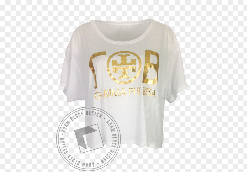 Gold Foil Printed T-shirt Clothing Sorority Recruitment PNG