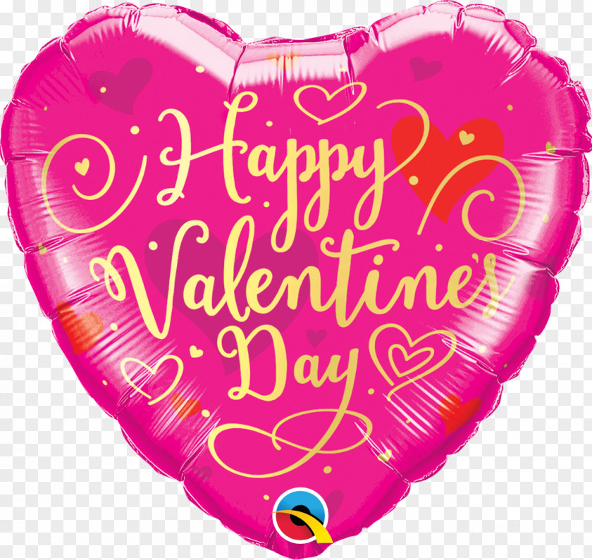 Happy Valentine's Day Mylar Balloon Birthday Heart PNG
