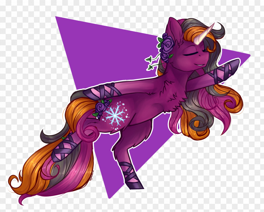 Horse Pony Cartoon Purple PNG