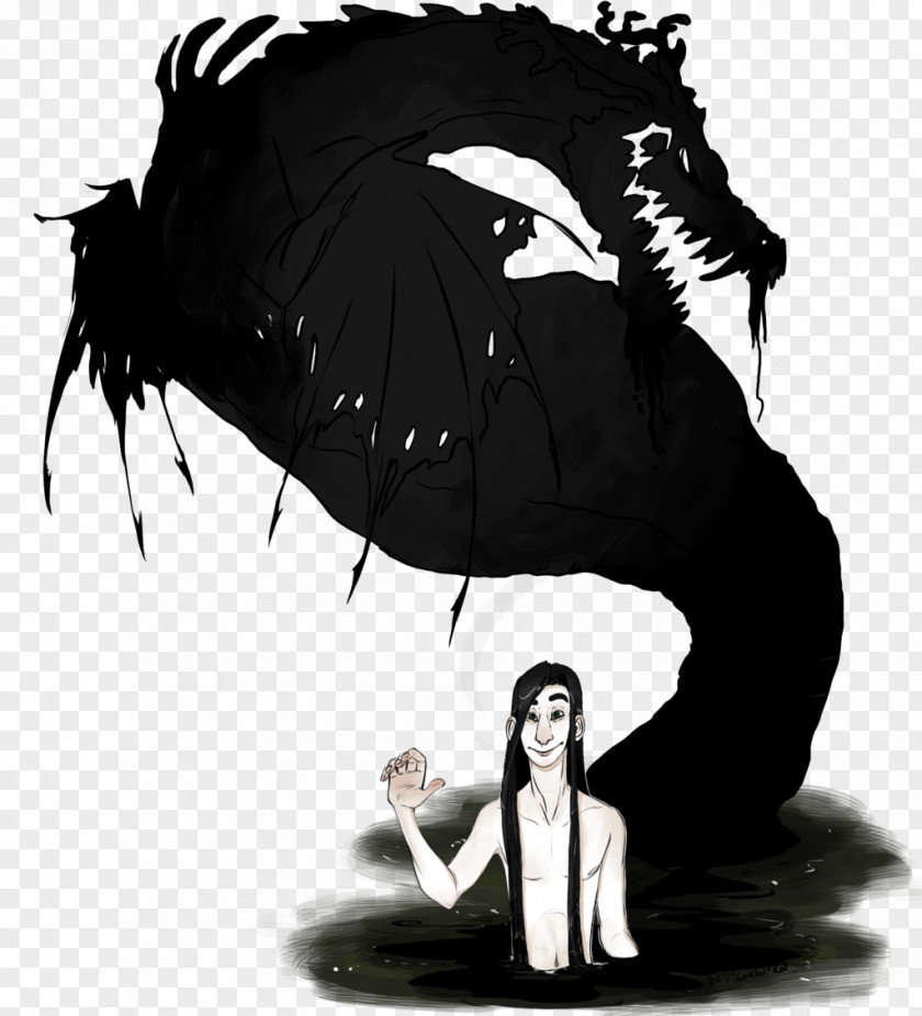 Silhouette Legendary Creature Black White Supernatural PNG