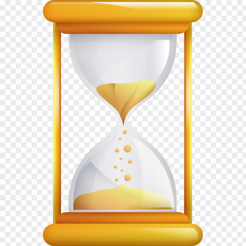 Yellow Hourglass Time PNG