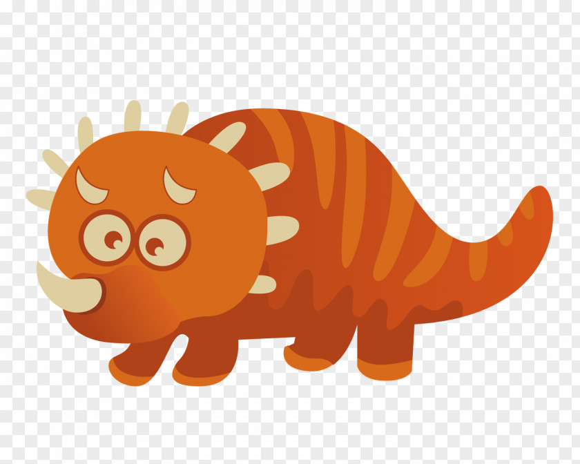 Children Style Brown Dinosaur Clip Art PNG