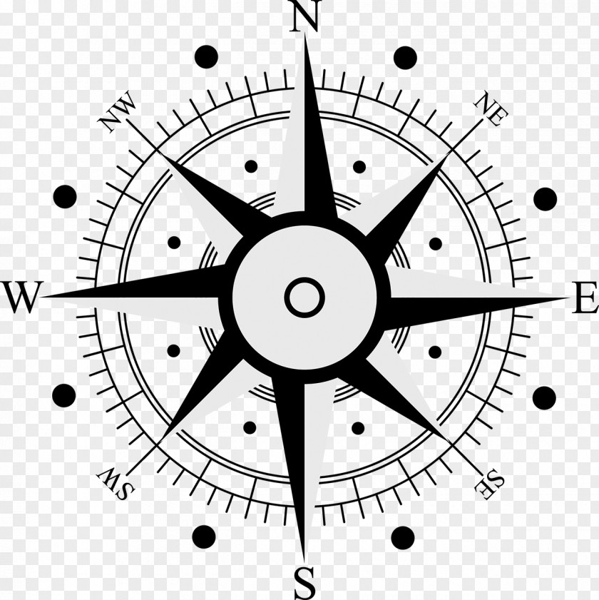 Compass Wind Rose Symbol PNG