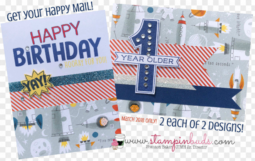 Happy Mail] Paper Model Material Birthday PNG