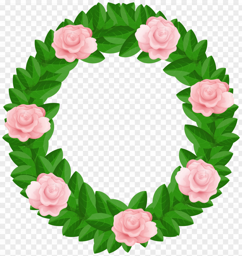 Wreath With Roses Free Clip Art Image Garden PNG