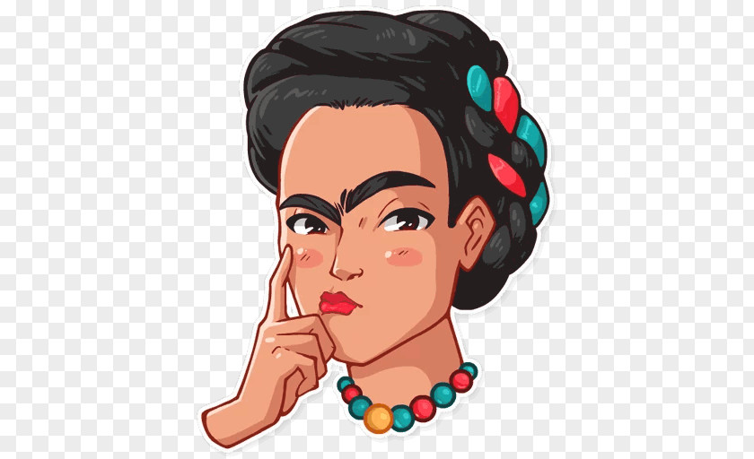 Frida Kahlo Telegram Sticker VKontakte Clip Art PNG