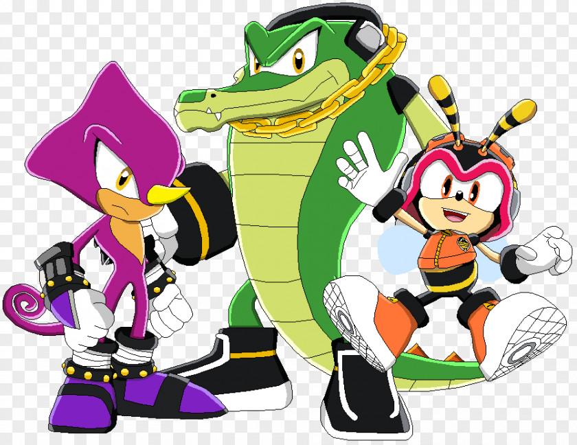 Megaman Knuckles' Chaotix Espio The Chameleon Vector Crocodile Sonic Riders Heroes PNG