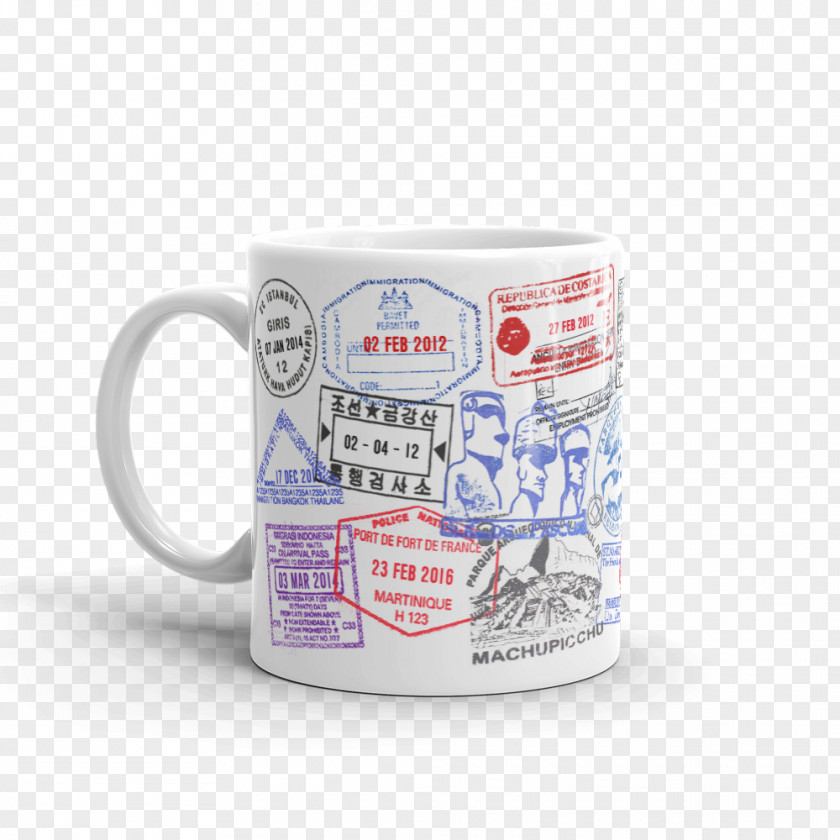 Oz Mug Coffee Cup Espresso Postage Stamps PNG