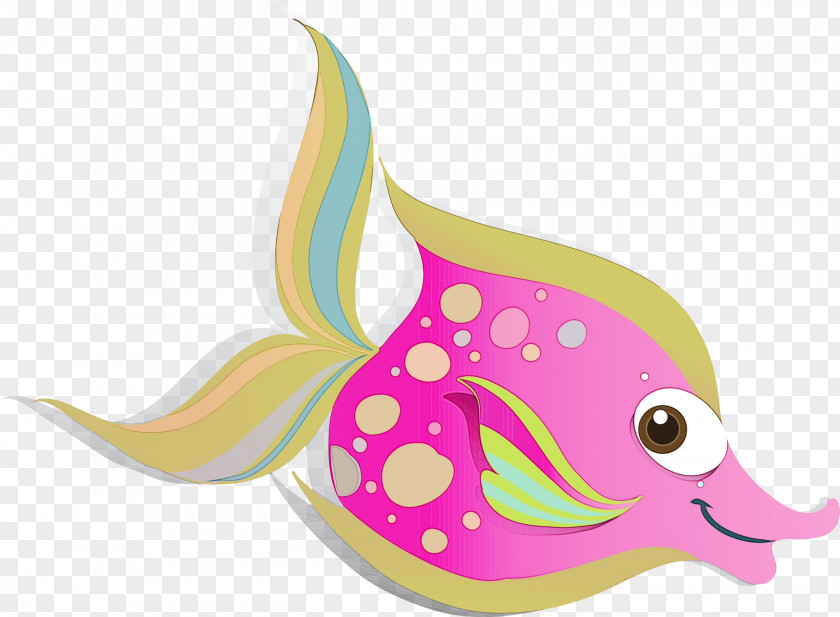 Pink Cartoon Fish PNG