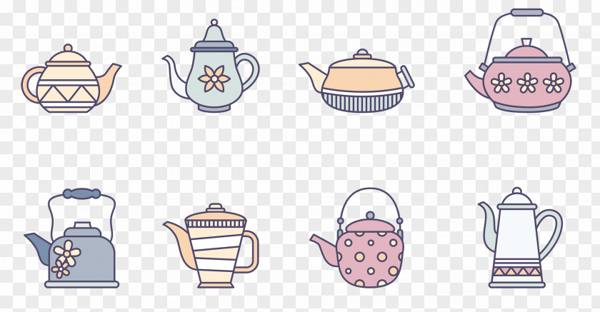 Tea Set Teapot Illustration Vector Graphics Euclidean PNG