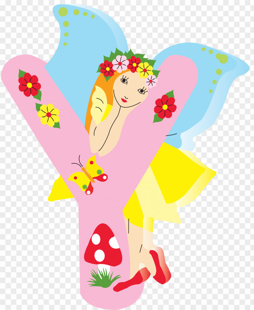 Yule Fairy Letter Alphabet For Kids Zoo Illustration Clip Art PNG