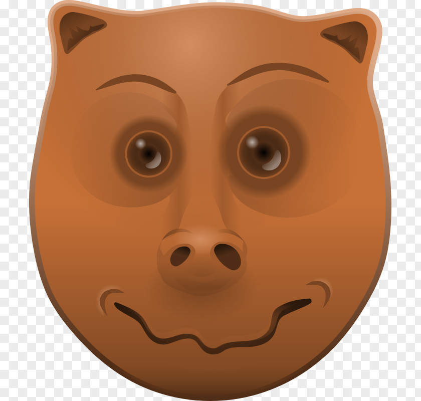 A Pig's Face Animal Clip Art PNG