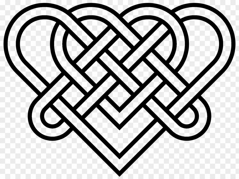 Celtic Knot Heart Endless Clip Art PNG