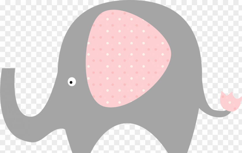 Cute Elephant Seeing Pink Elephants Grey Free Clip Art PNG