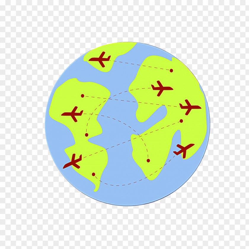 Flat Global Travel Airline Clip Art PNG