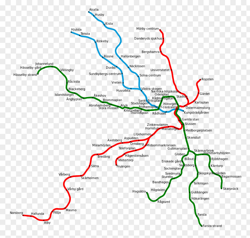 Map Blue Line Hjulsta Metro Station Stockholm Rapid Transit Solna Strand PNG