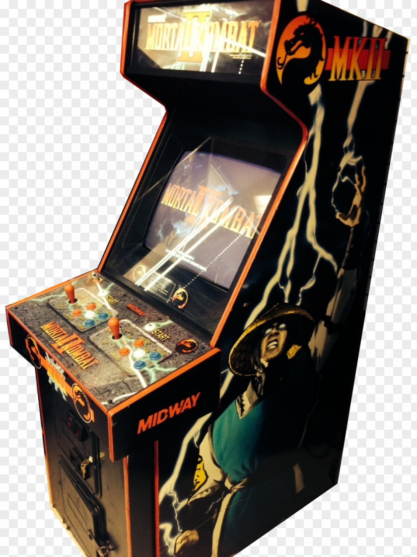 Mortal Kombat II Arcade Cabinet Game Video PNG