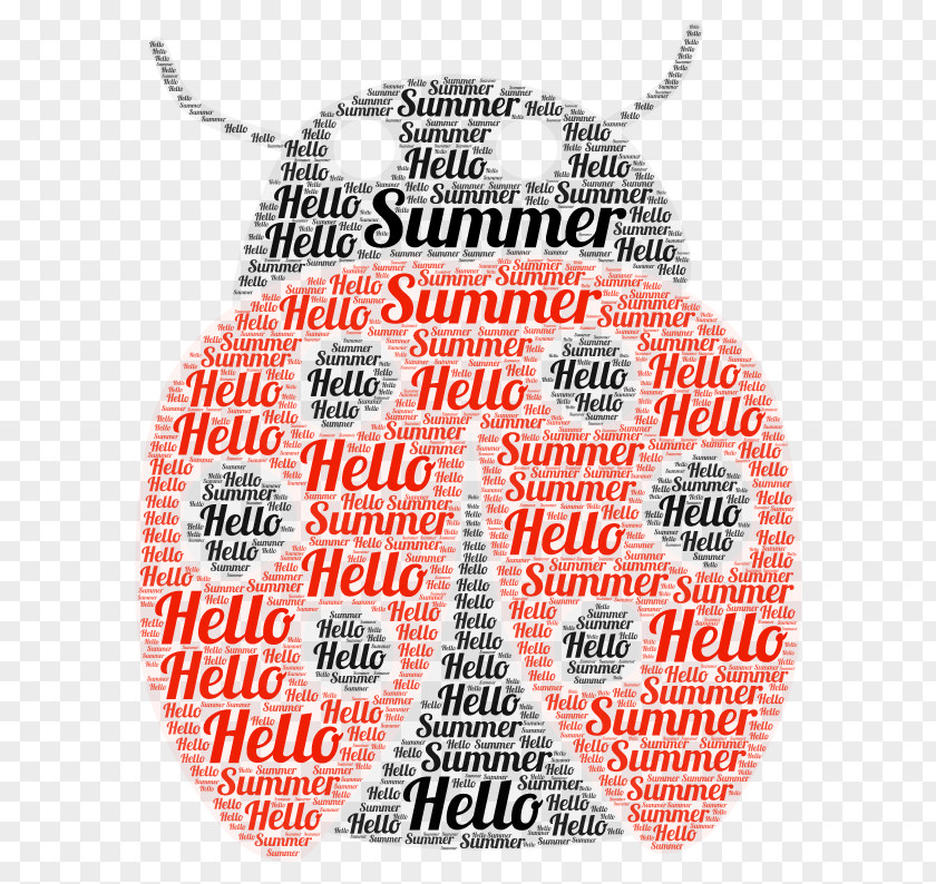 Orange Ladybird Beetle Summer Hello PNG