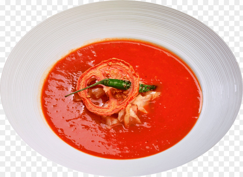 Tomato Soup Gazpacho Garnish Recipe PNG