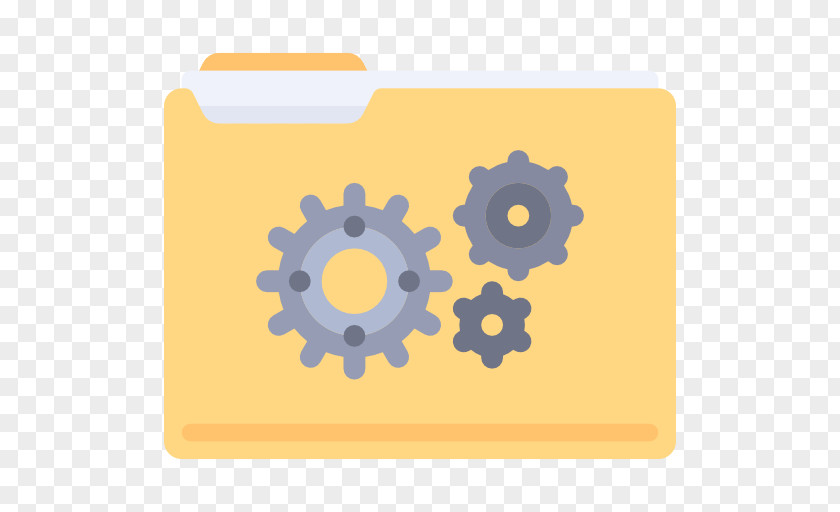 A Folder Symbol Gear Circle Icon PNG