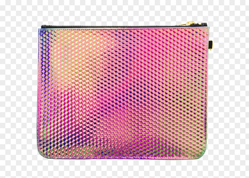 Hologram Handbag Coin Purse Magenta Purple PNG