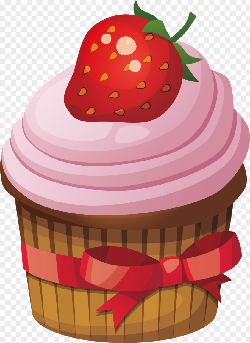 Strawberry Cake Cupcake Cream Red Velvet Birthday Cookie PNG