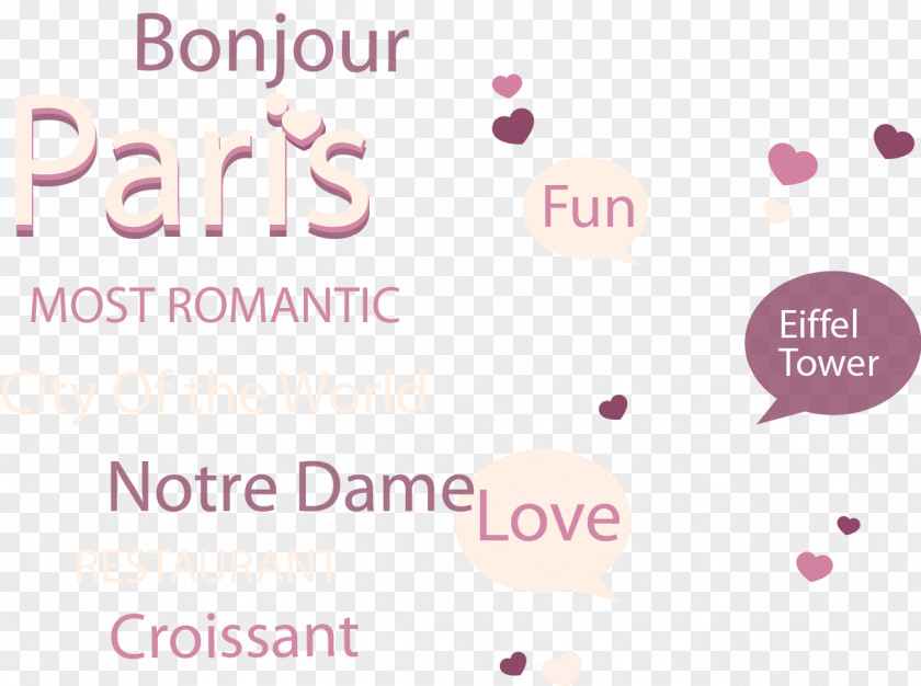 Pink Paris Text Graphic Design Brand Pattern PNG