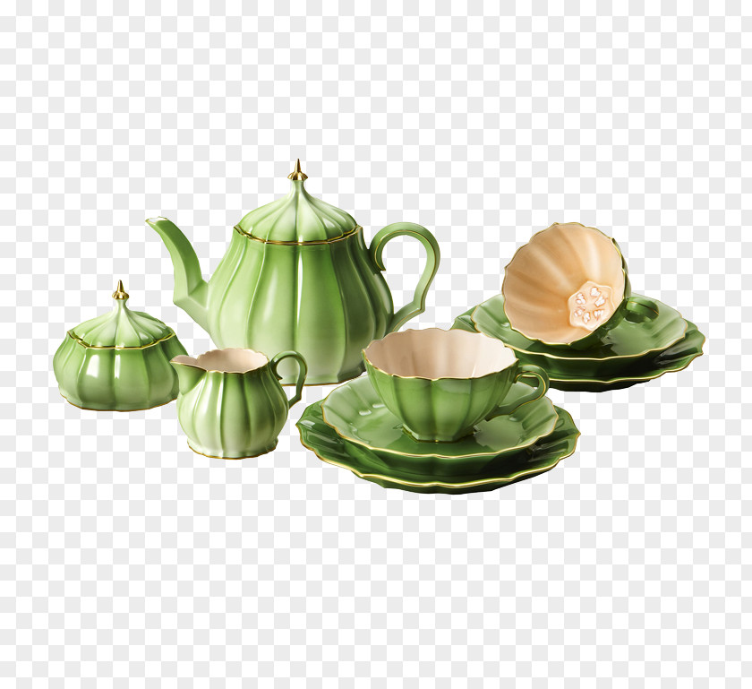 Tea Set Teapot Clip Art PNG